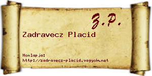 Zadravecz Placid névjegykártya